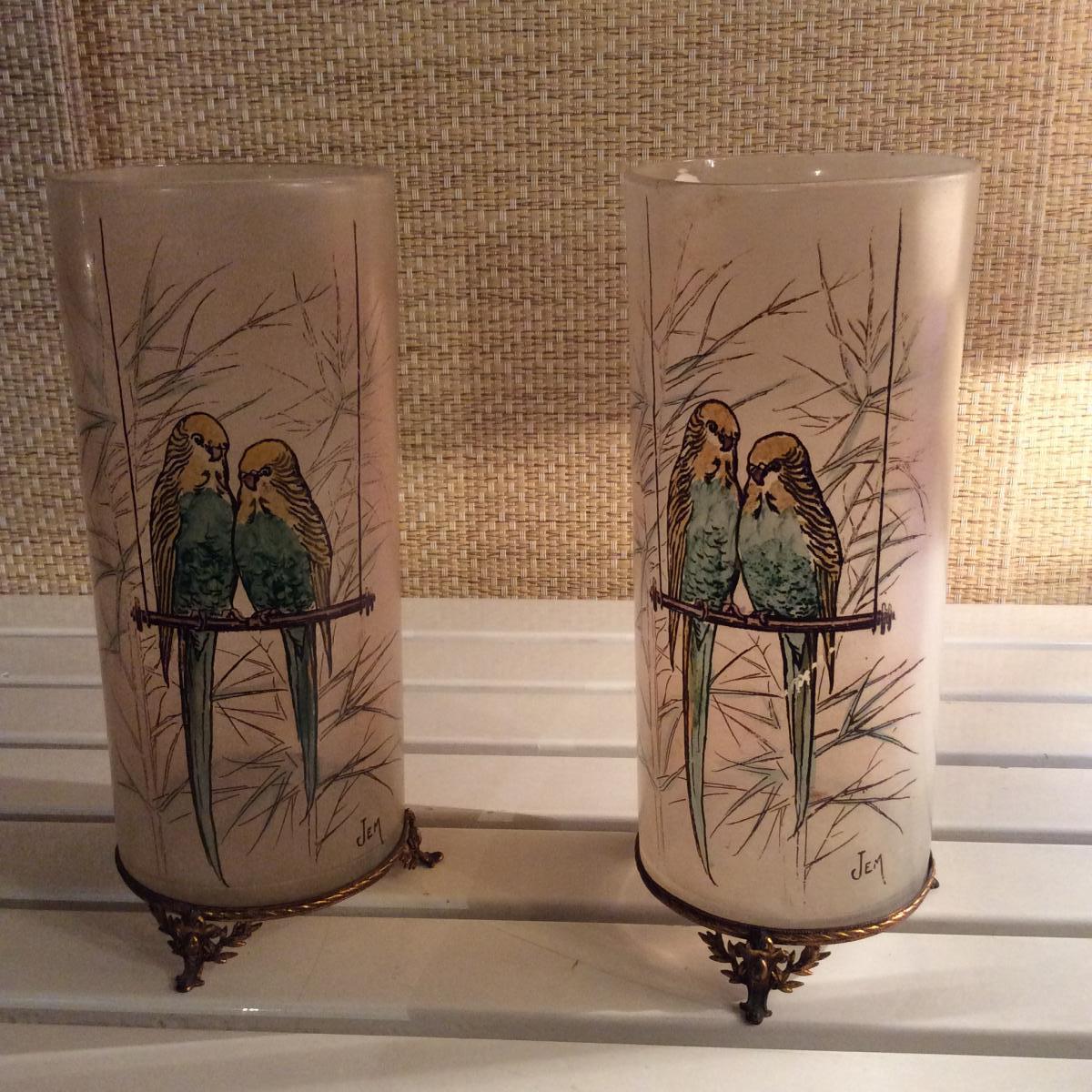Pair Of Jem Perruche Vase