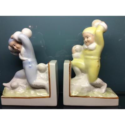 Paire De Serre Livres Gerard Serpaut