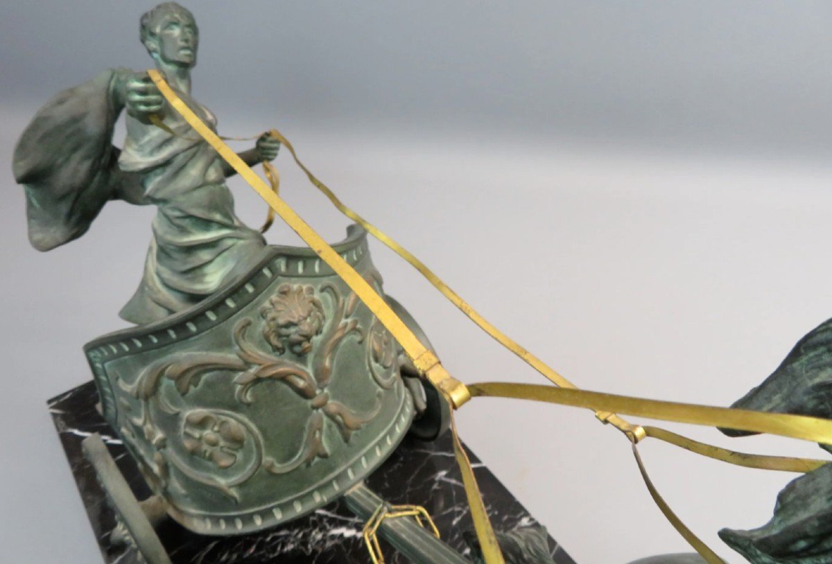 Domenech & Pfeffer "the Chariot Of Victory" Important Group In Regulates Signed On The Terrace-photo-2