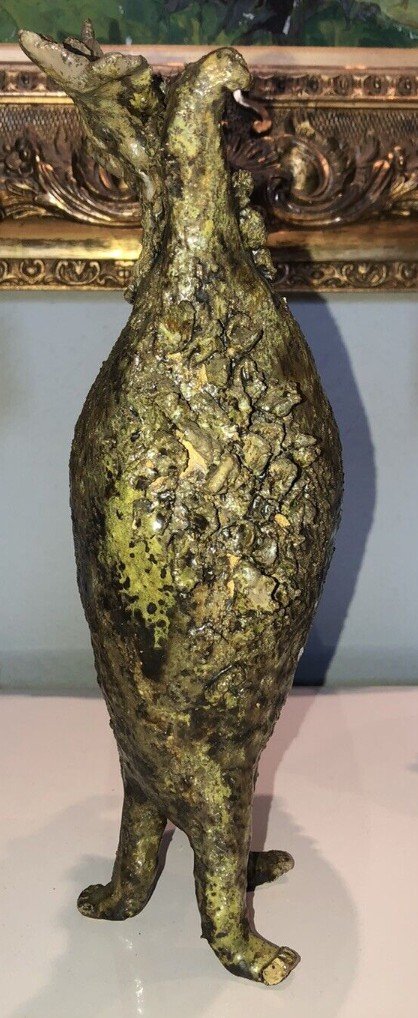 Simone Conrad (born In 1919) Leaf Man Sculpture In Ceramic H 35 Cm  -photo-7