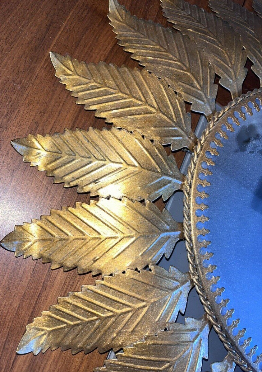 Sun Mirror In Golden Brass In The Taste Of Maison Chaty-photo-4