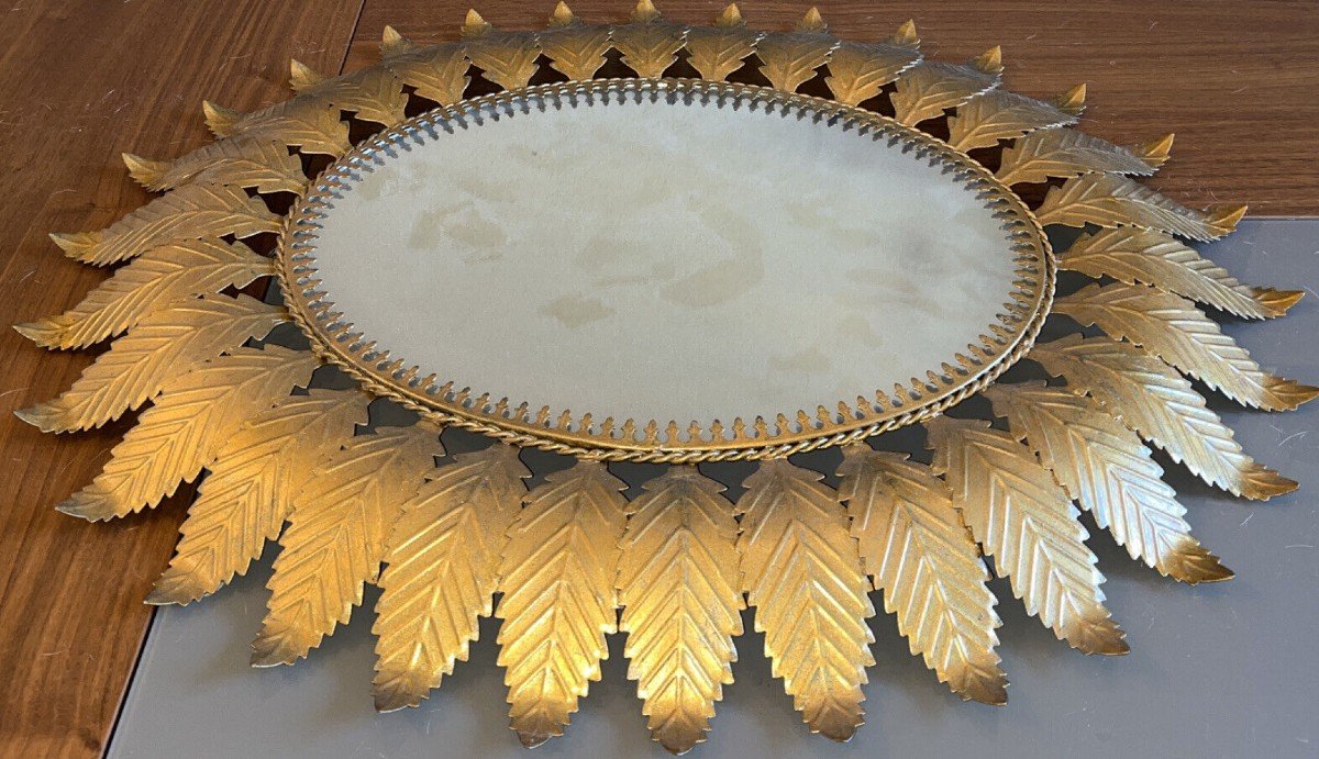 Sun Mirror In Golden Brass In The Taste Of Maison Chaty-photo-1