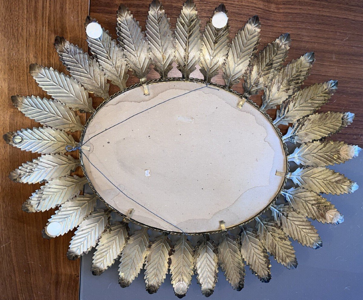 Sun Mirror In Golden Brass In The Taste Of Maison Chaty-photo-2