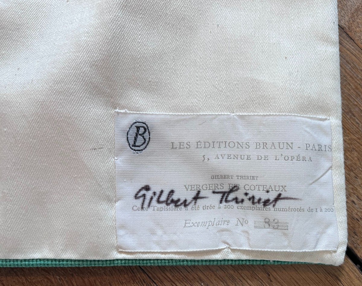 THIRIET Gilbert & Braun Paris     Tapisserie Vers 1960     Edition à 200 Exemplaires-photo-3