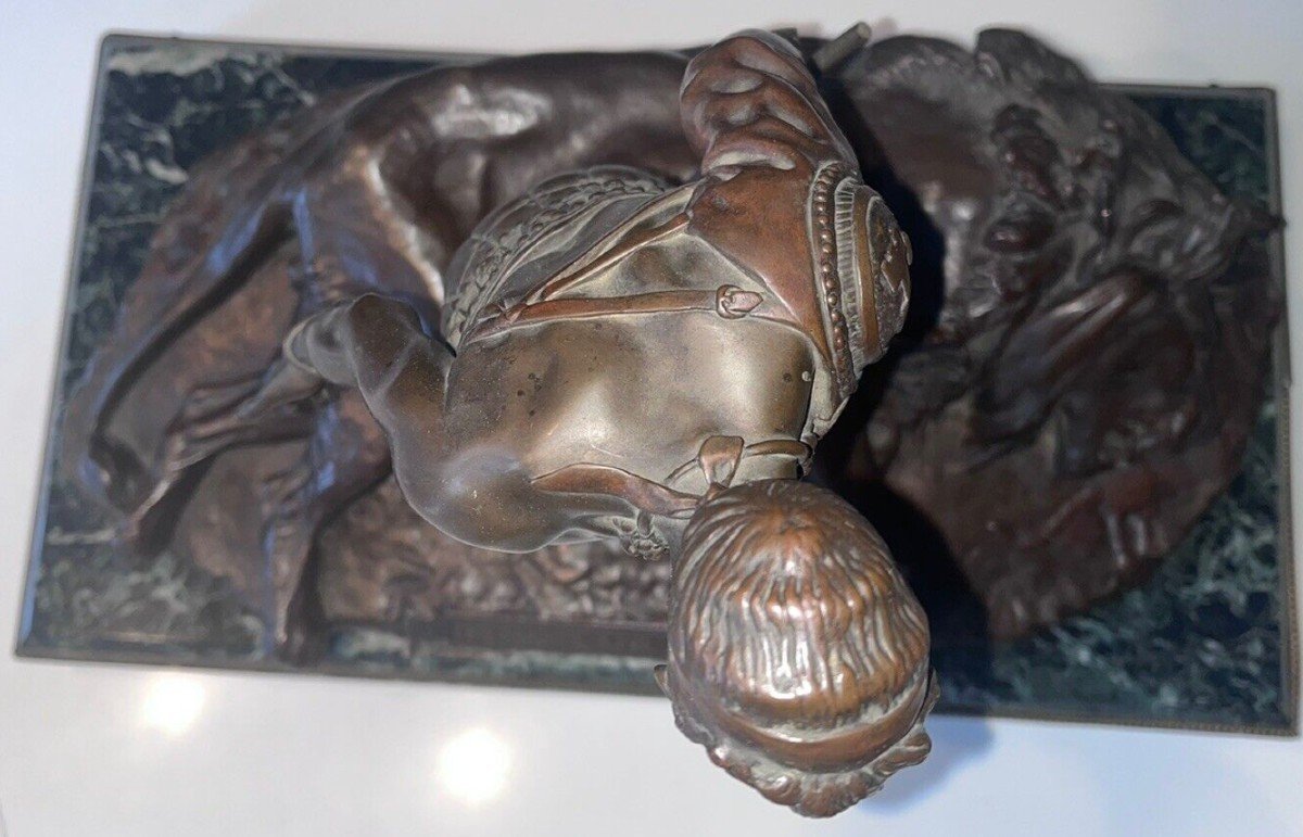 Jean-léon GÉROME (1824-1904) & SIOT Fondeur "plaudite Cives" Important Bronze Sur Marbre  Signé-photo-5