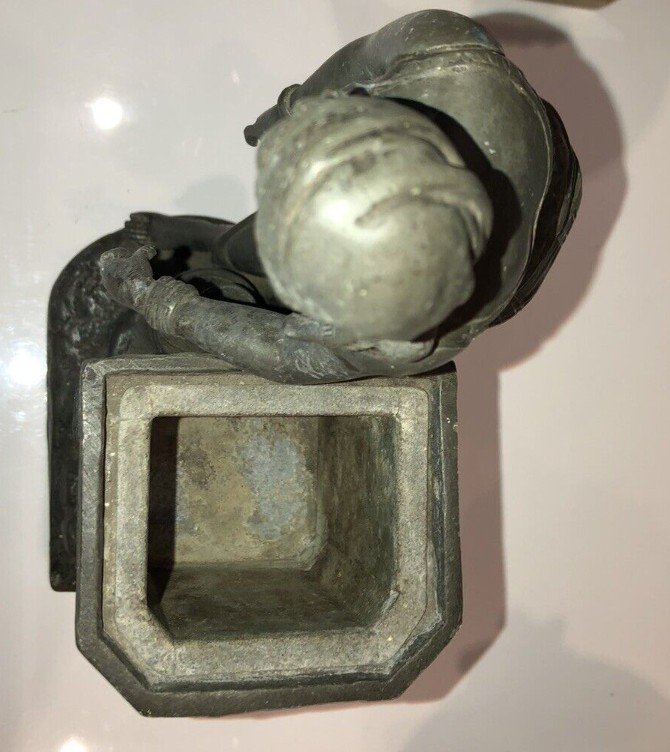 Louis HOTTOT (1834-1905). Sculpture Art Nouveau "femme Orientale à La Fontaine"   Signé -photo-6