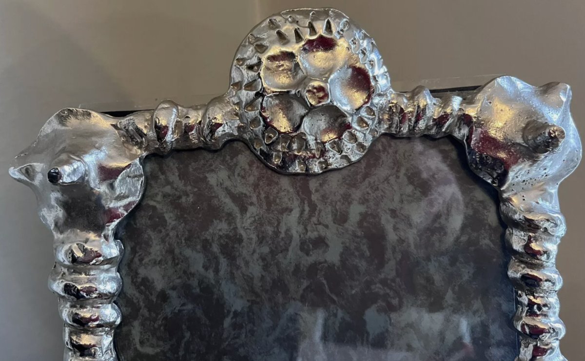 Fondica/ Mathias: Large Silver-plated Bronze Photo Holder Signed And Numbered-photo-2
