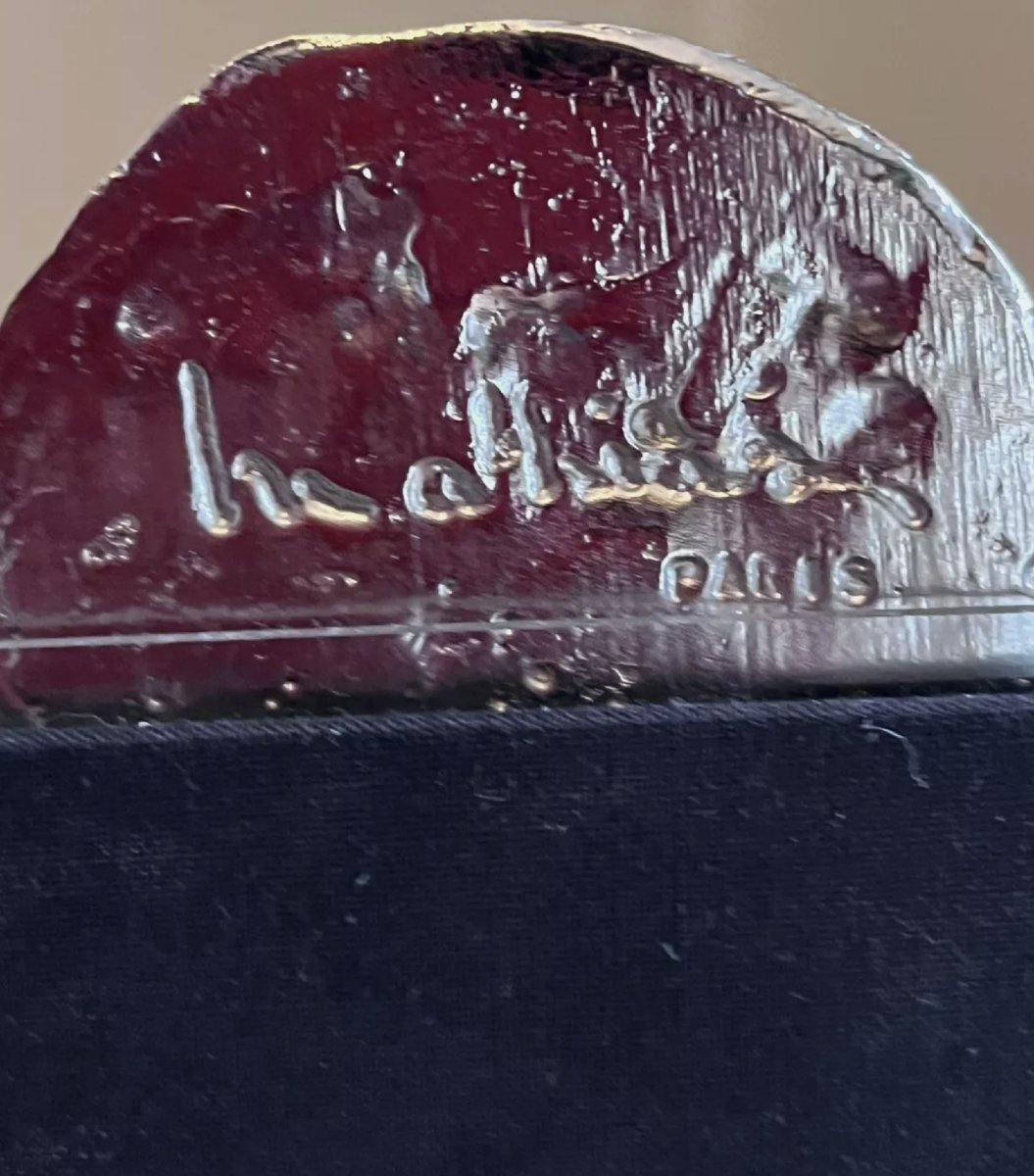 Fondica/ Mathias: Large Silver-plated Bronze Photo Holder Signed And Numbered-photo-3