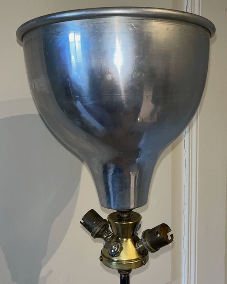 Guy Lefèvre For Maison Jansen, Neoclassical-style Tripod Floor Lamp With Lion-paw Feet.-photo-4