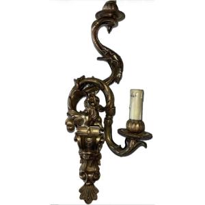 André Charles BOULLE Importante applique aux chimères en bronze ciselé Ht 53cm