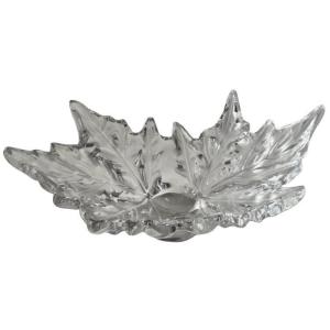 LALIQUE France. Centre de table Champs Elysées en cristal incolore. Signée L46cm