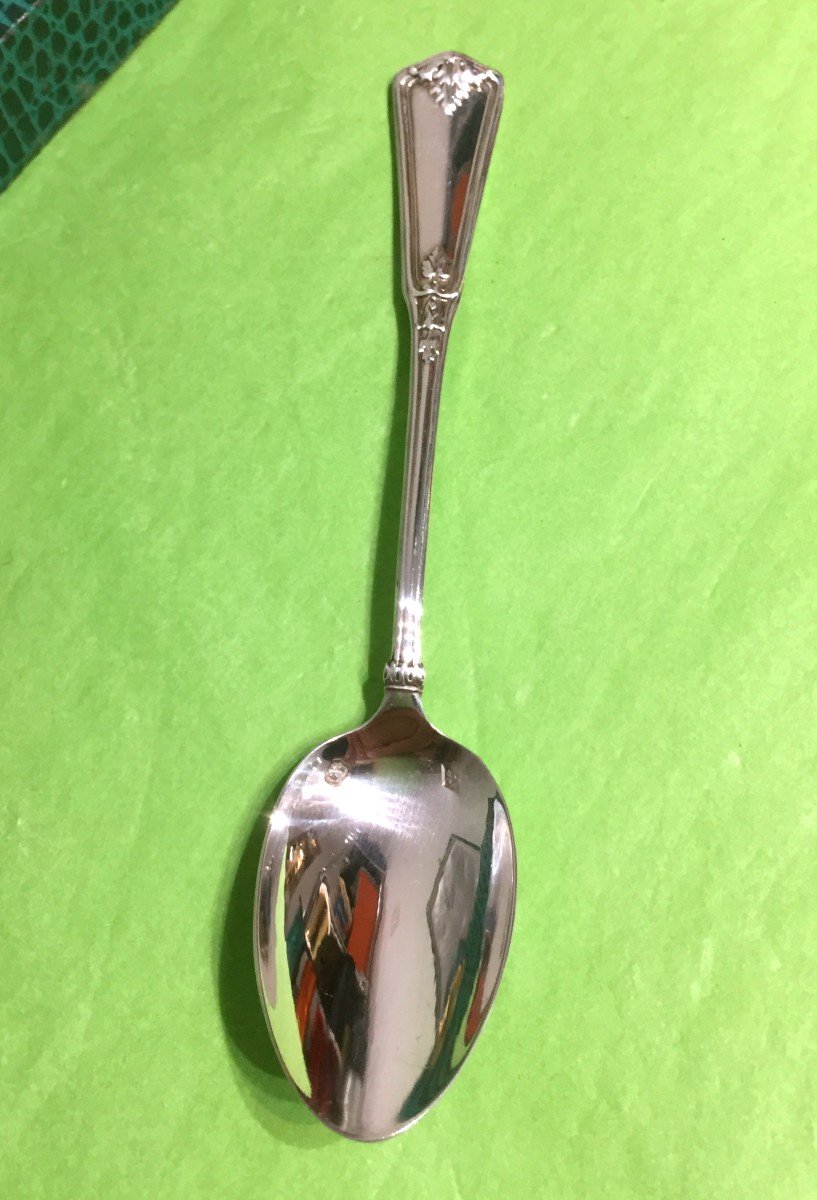 9 Small Spoons In Sterling Silver-photo-2
