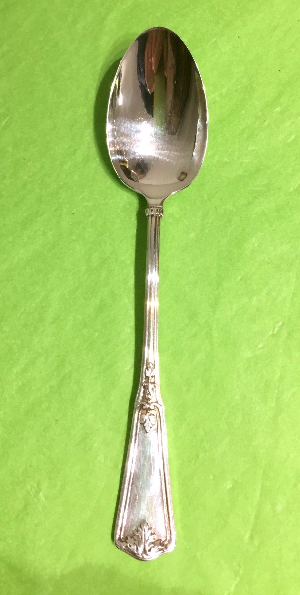 9 Small Spoons In Sterling Silver-photo-3