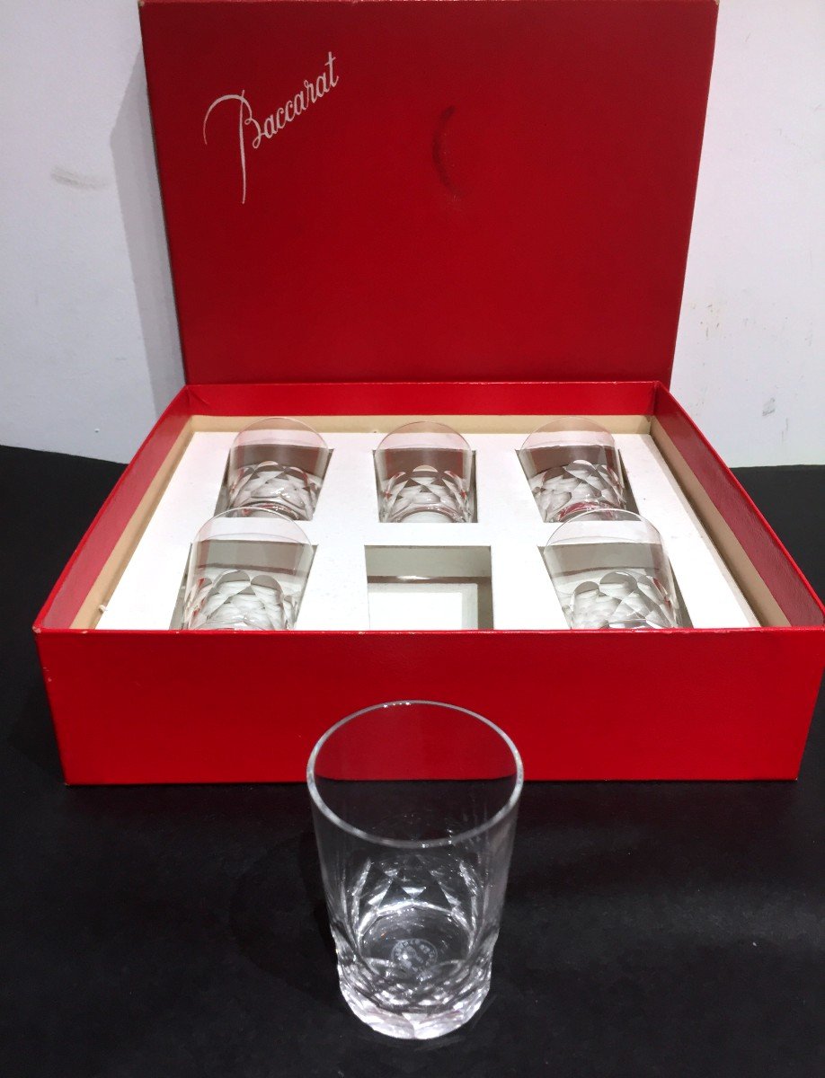 6 Baccarat Alcohol Glasses-photo-3