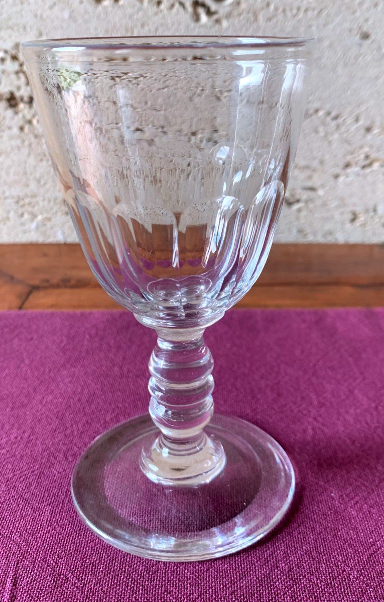 12 Verres à Vin Blanc Ou à Vin Cuit En Cristal d'époque XIX ème -photo-2