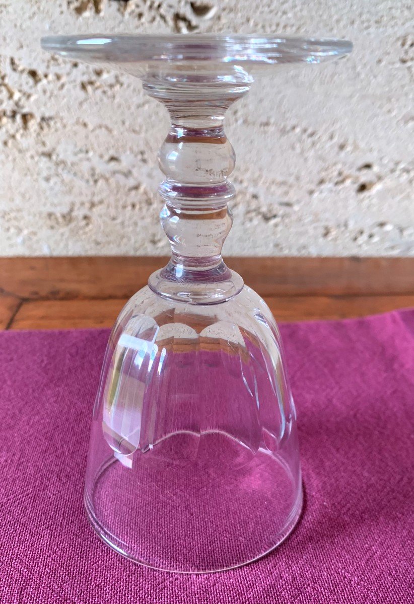 12 Verres à Vin Blanc Ou à Vin Cuit En Cristal d'époque XIX ème -photo-3