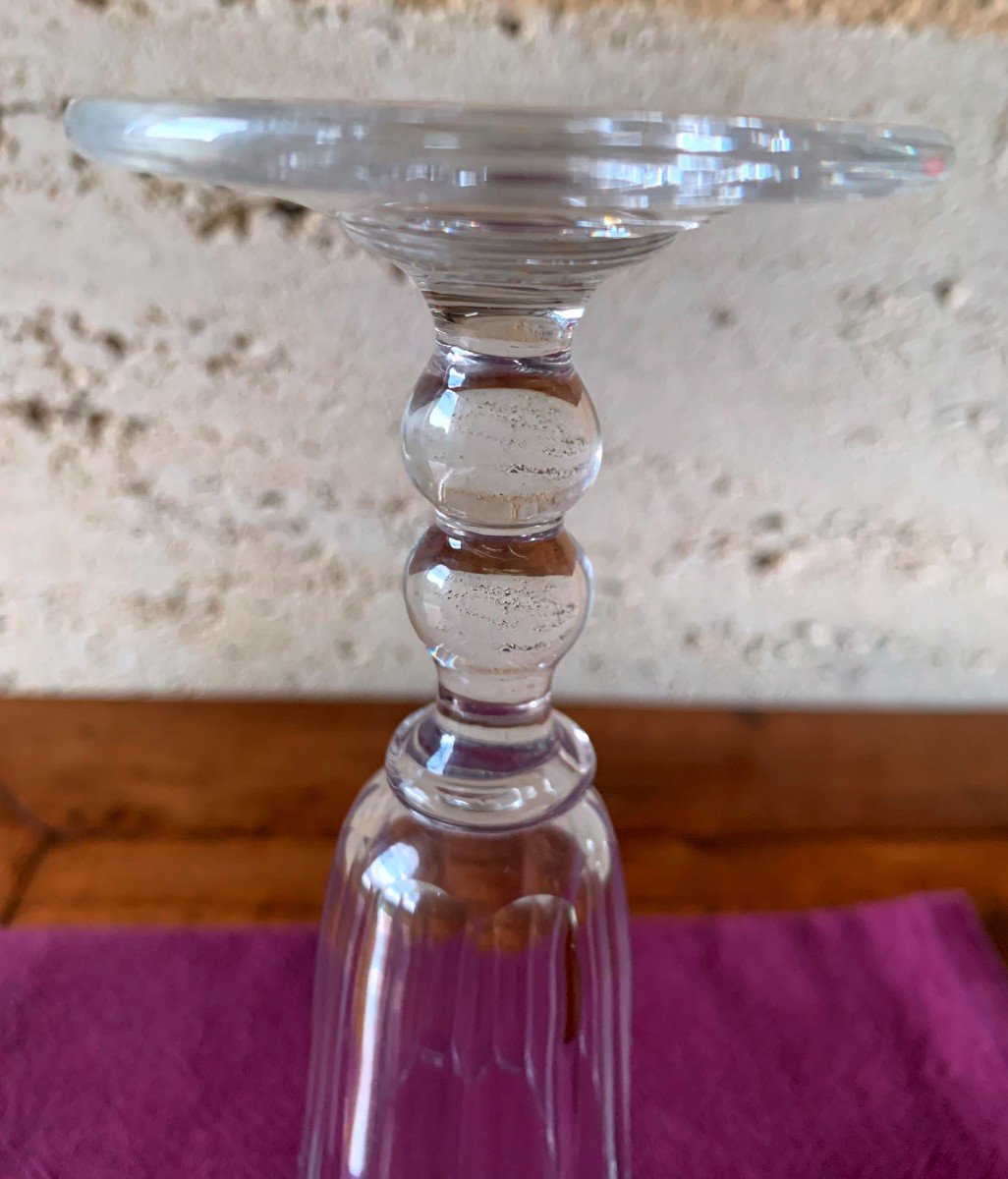 12 Verres à Vin Blanc Ou à Vin Cuit En Cristal d'époque XIX ème -photo-4