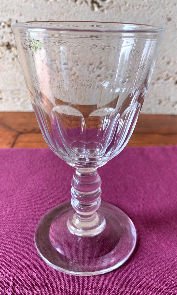 12 Verres à Vin Blanc Ou à Vin Cuit En Cristal d'époque XIX ème 