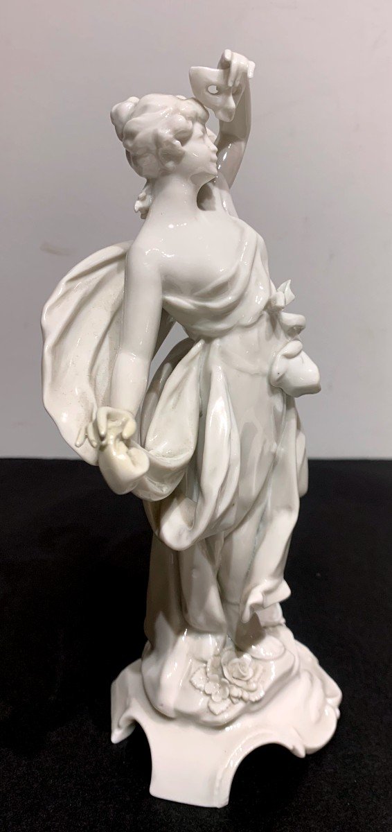 Glazed White Porcelain Figurine Stamped: Naples (capodimonte)-photo-2