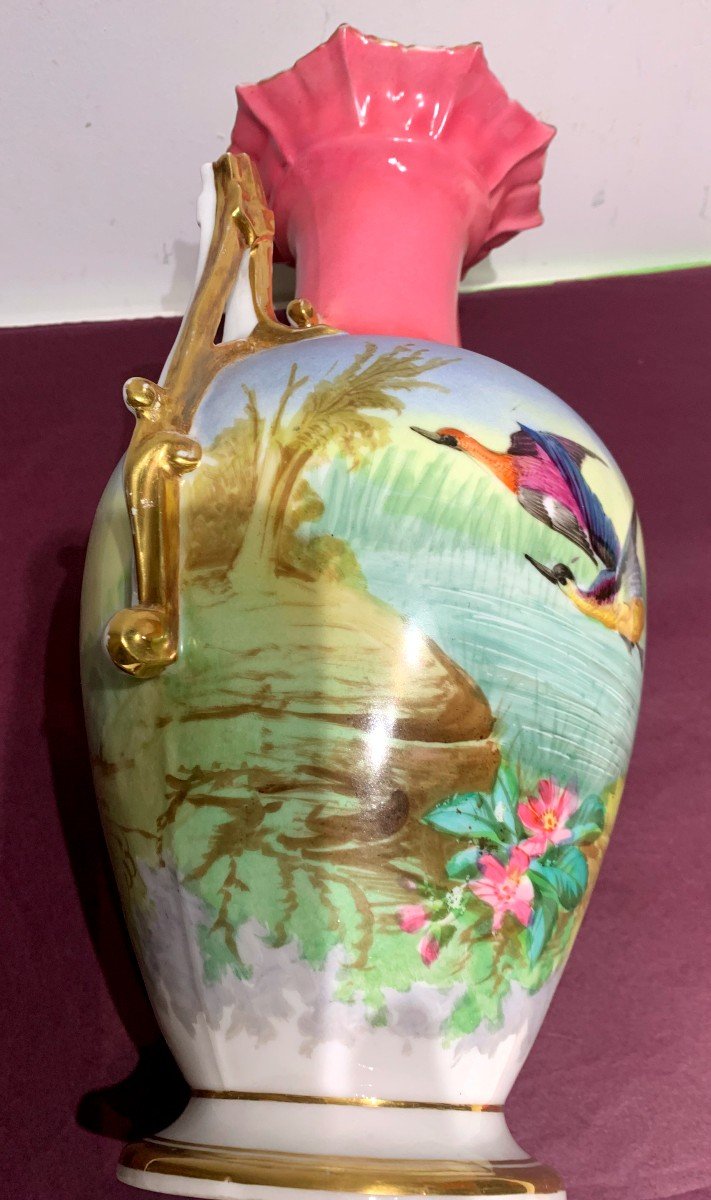 Vase En Porcelaine De Paris XIXème Siècle -photo-4
