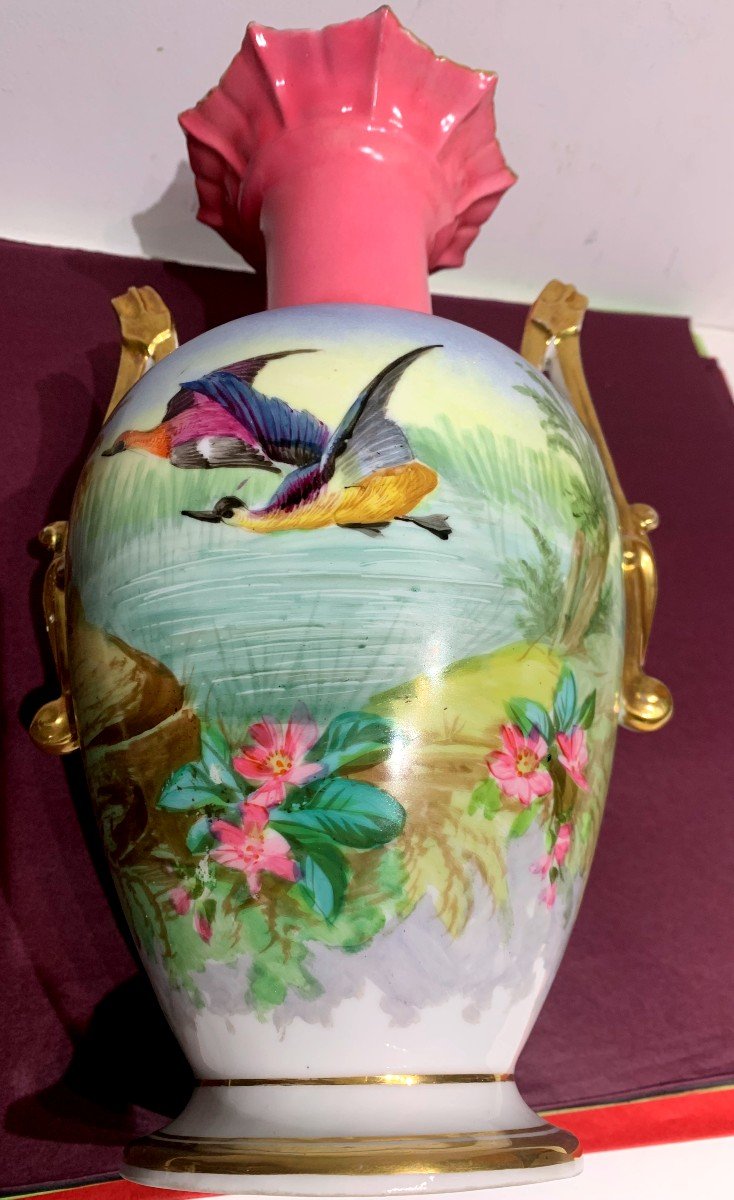 Vase En Porcelaine De Paris XIXème Siècle -photo-1