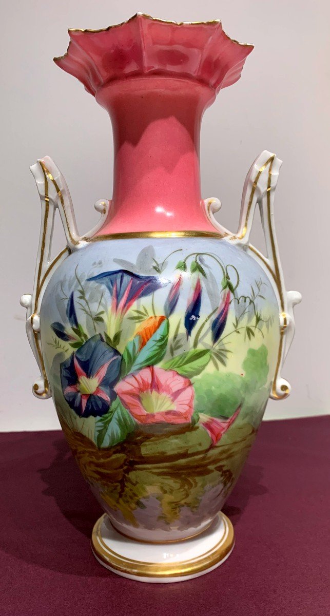 Vase En Porcelaine De Paris XIXème Siècle -photo-3