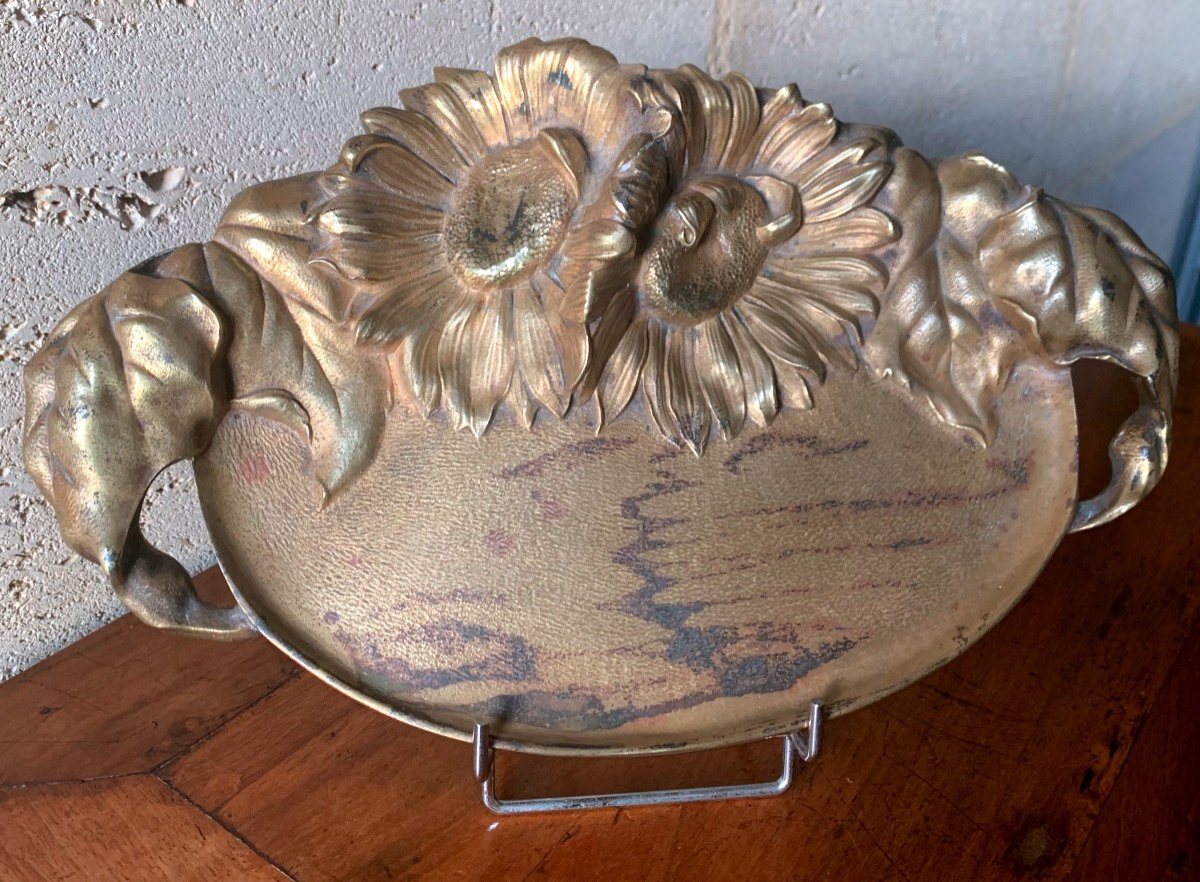 Bronze Tray "art Deco" Period-photo-3