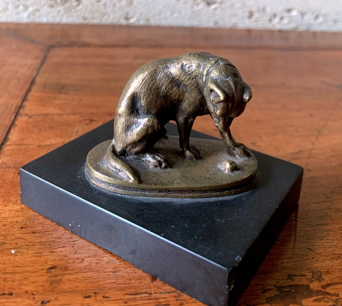 2 Small Bronze Dogs By Victor Chemin (1825-1901)-photo-2