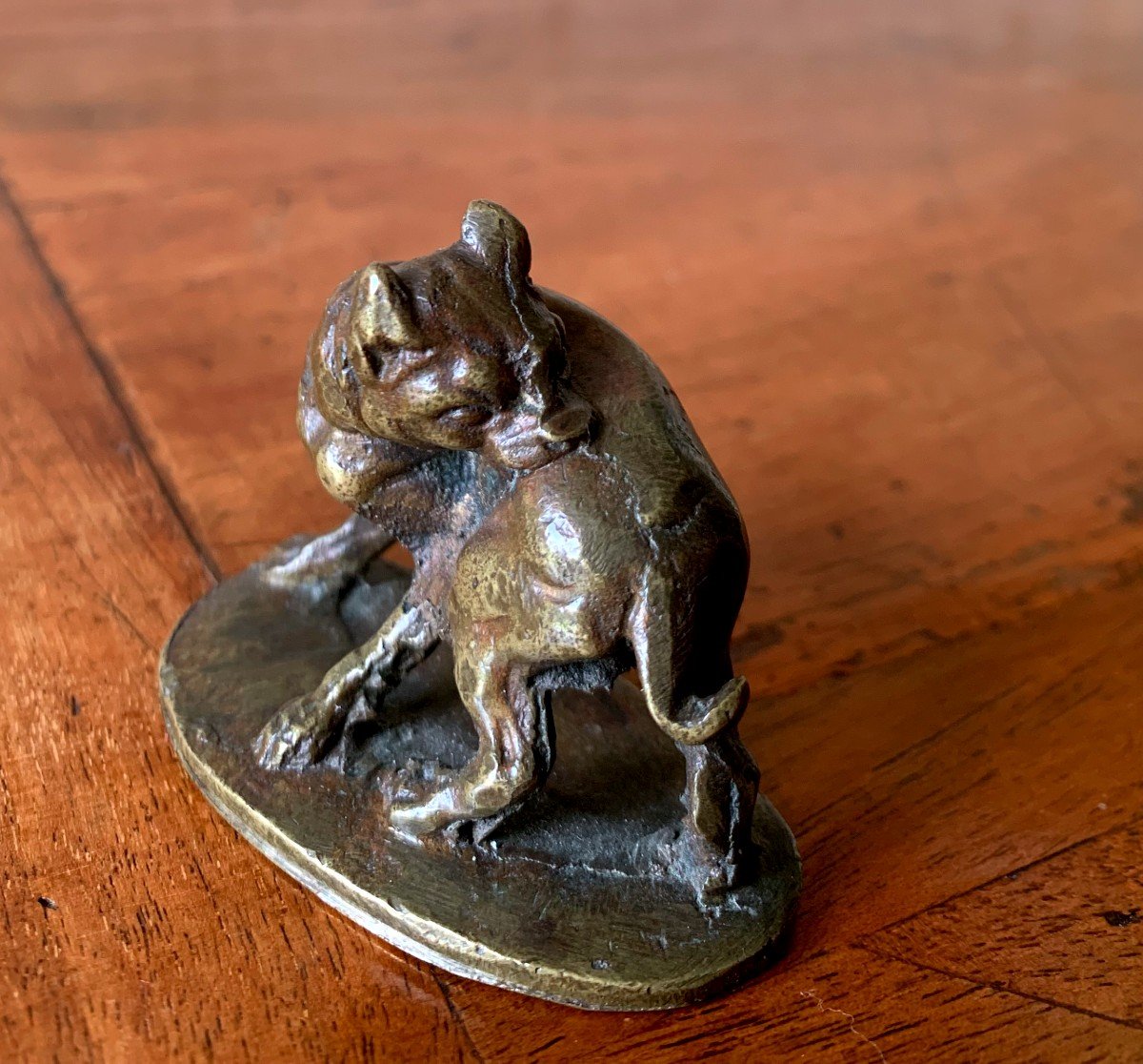 2 Small Bronze Dogs By Victor Chemin (1825-1901)-photo-5