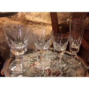 Service De 48 Verres En Cristal Estampillés Saint-louis - Modèle Jersey