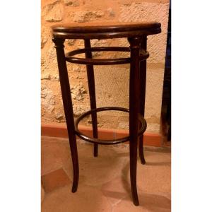 High Stool In Turned Wood Stamped Thonet (1796-1871)