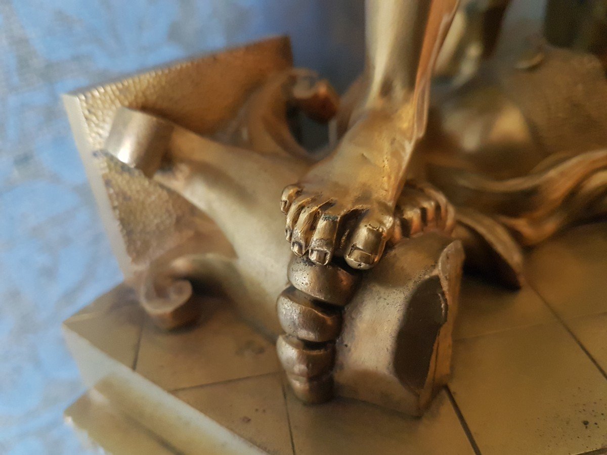 Pendule Orientalist En Bronze. -photo-5