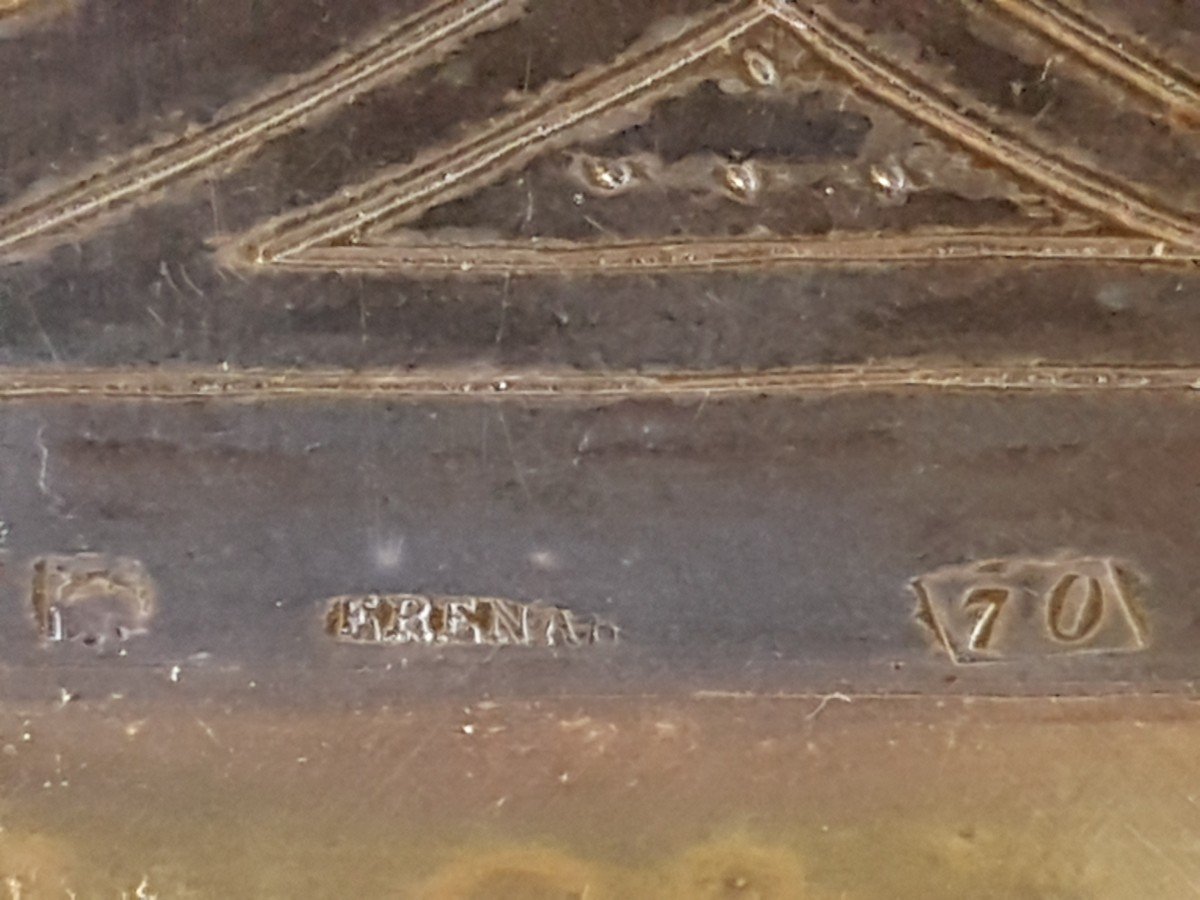 Silver And Gold Metal Tray. Napoleon III. -photo-2