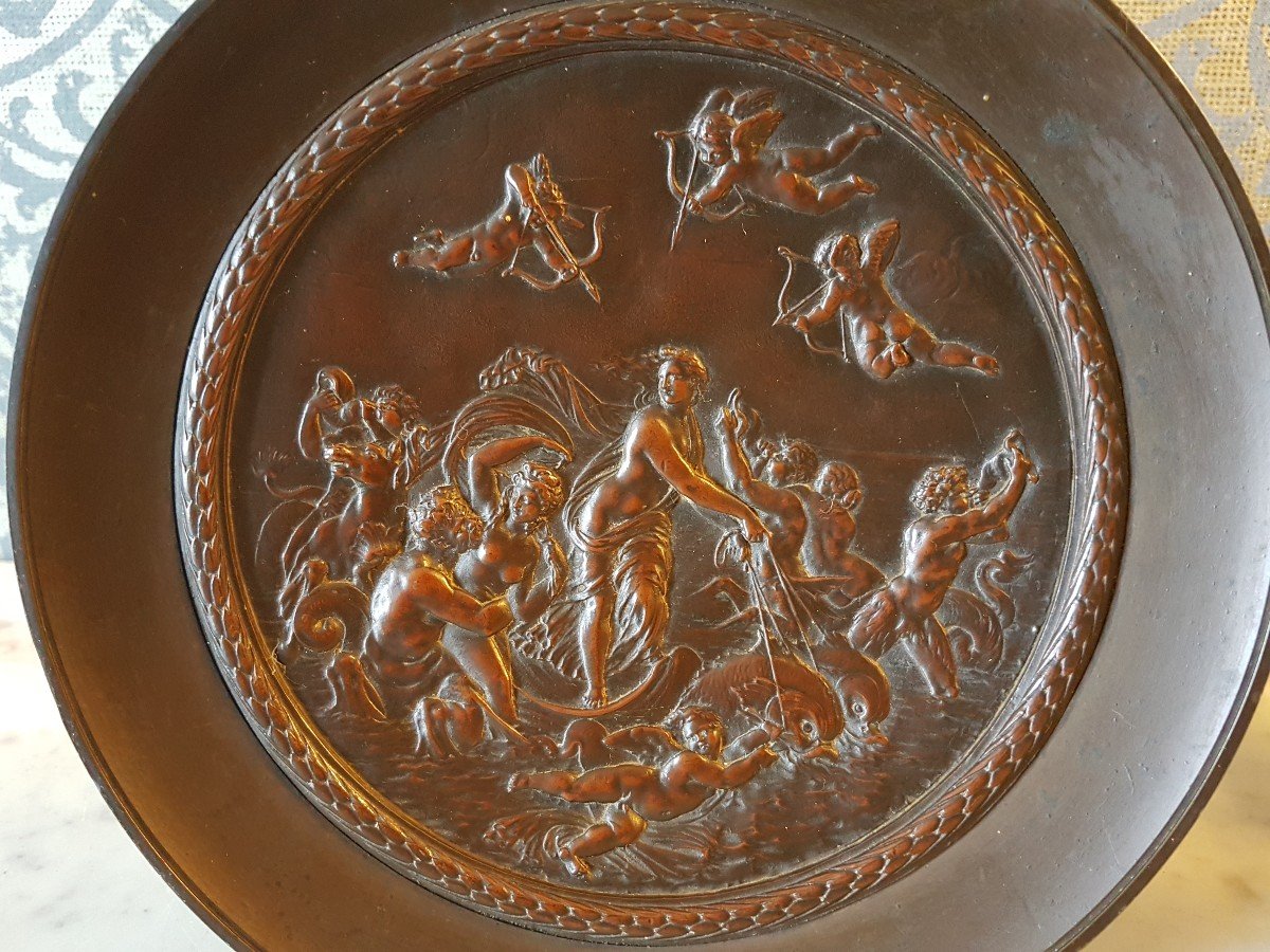 Pair Tazza's In Bronze With Red Marble.napoleon Lll. Barbedienne..-photo-4