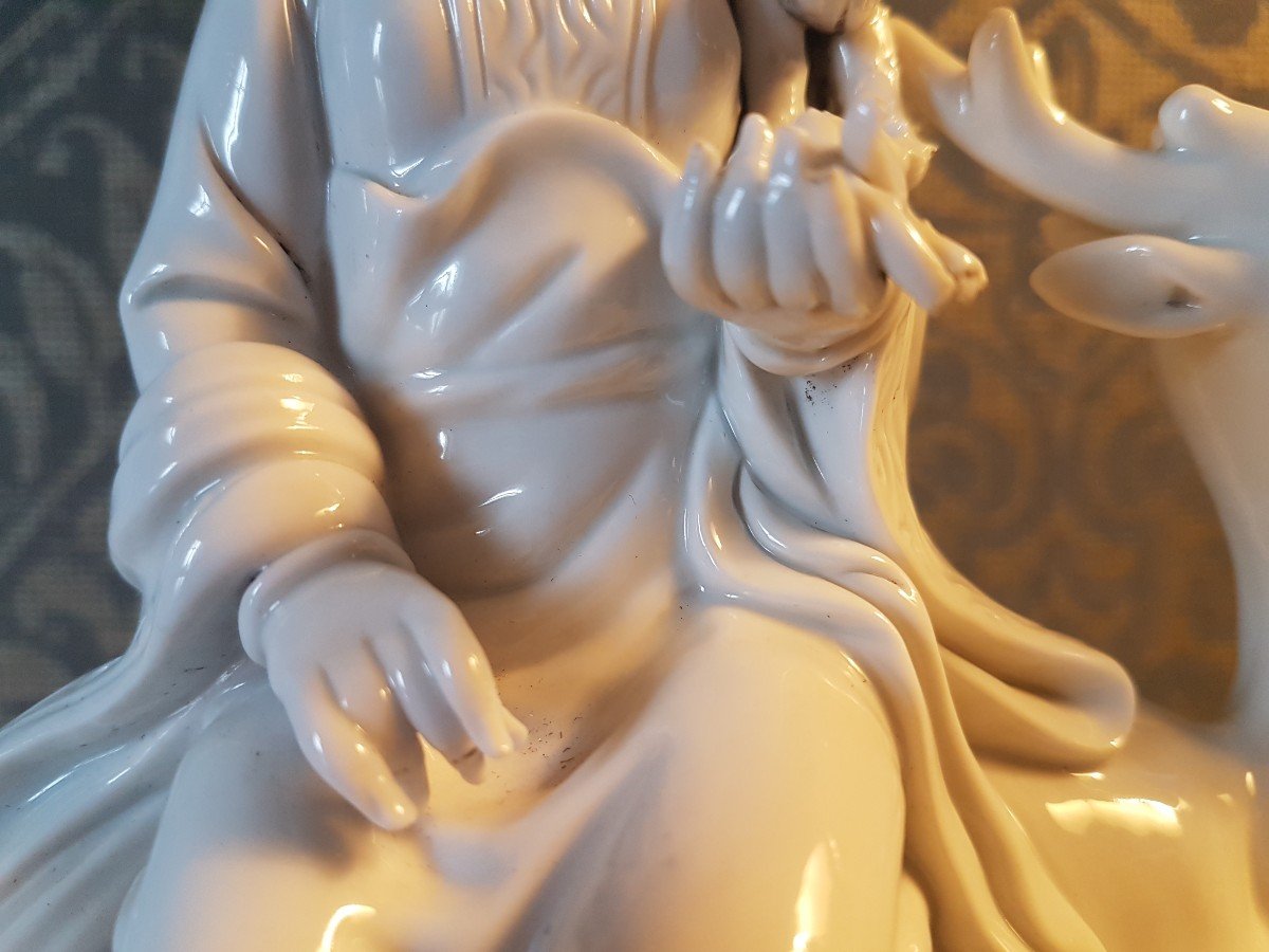 Sculpture En Porselaine  Blanc De Chine 20- Eme. -photo-3