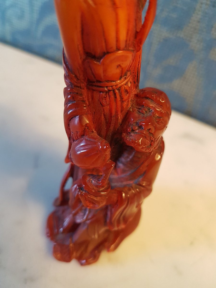 Sculpture Chinois En Corne. 19eme -photo-3