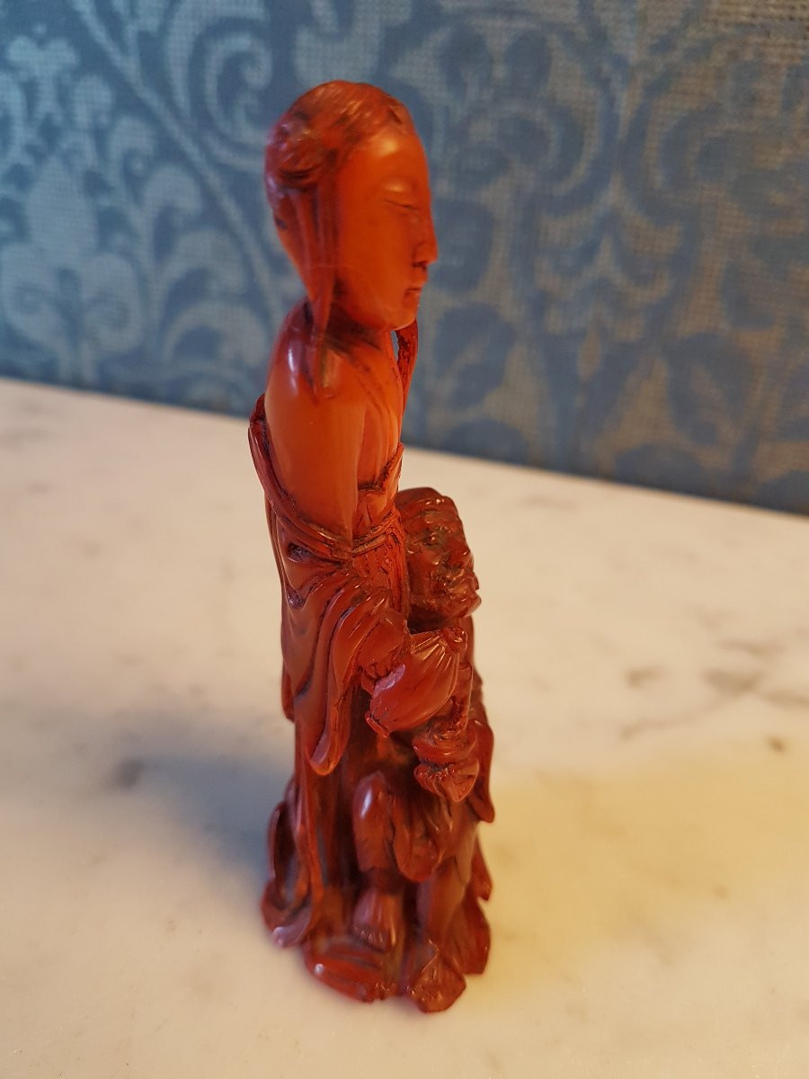 Sculpture Chinois En Corne. 19eme -photo-3