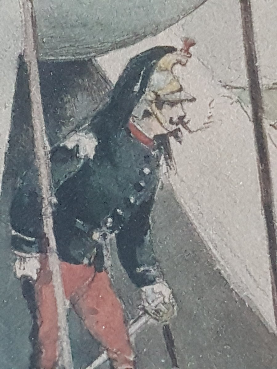 Aquarelle militaire signe' - Job.( Job  J- M.  1858- 1931.)-photo-2