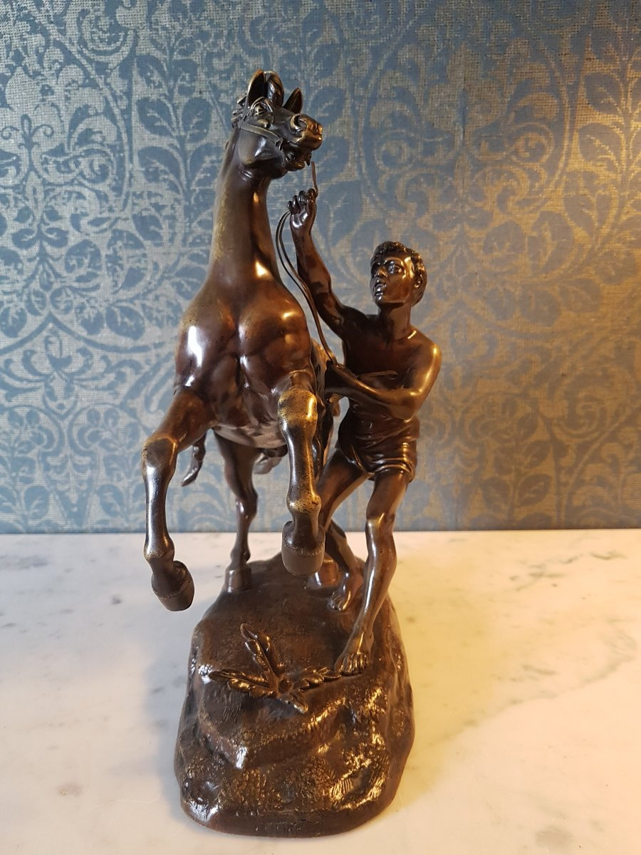 Bronze Sculpture. Marly Horse By Guillaume Coustou. -photo-5