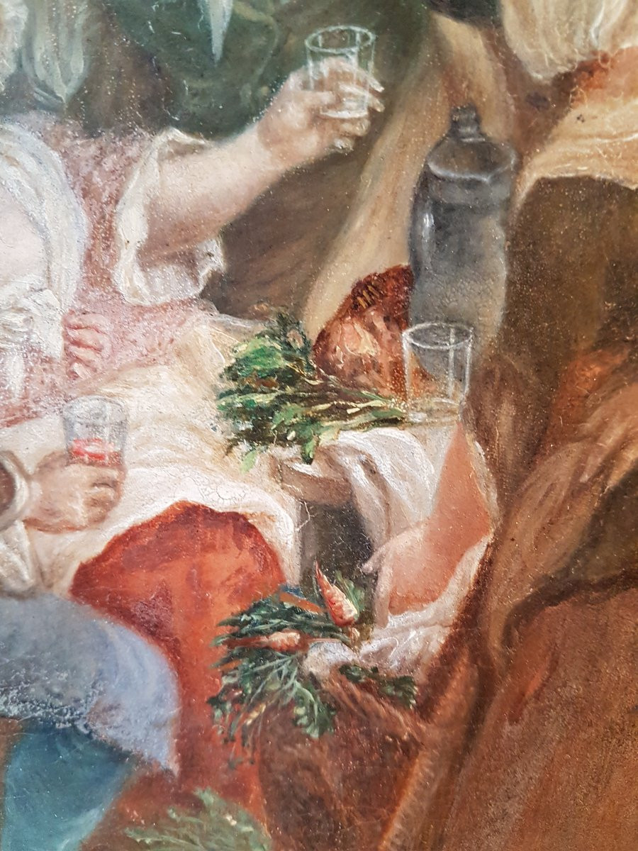 Painting On Panels. Signed: F. Patte 1854.-photo-4