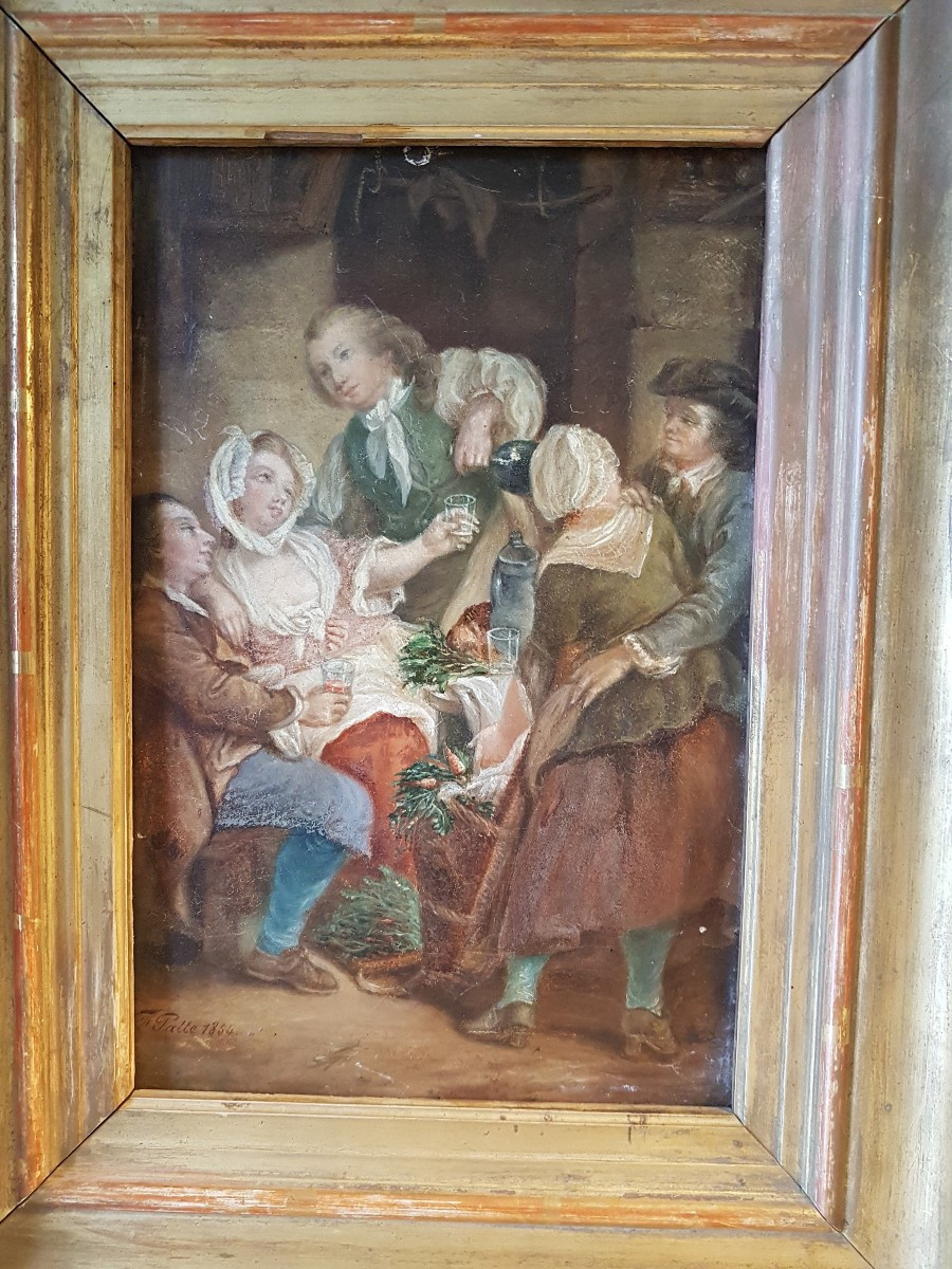 Painting On Panels. Signed: F. Patte 1854.