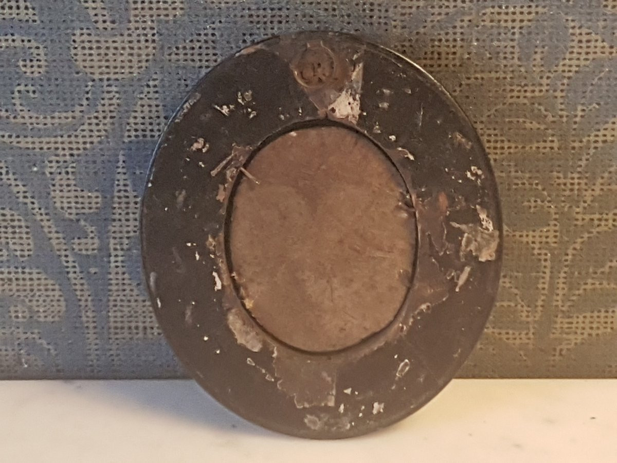 Miniature Portrait, Painted On Ivory, 19th Century. -photo-2