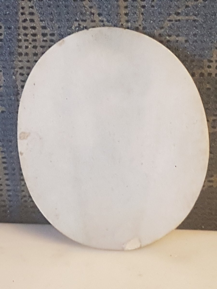 Miniature Portrait, Painted On Ivory, 19th Century. -photo-3