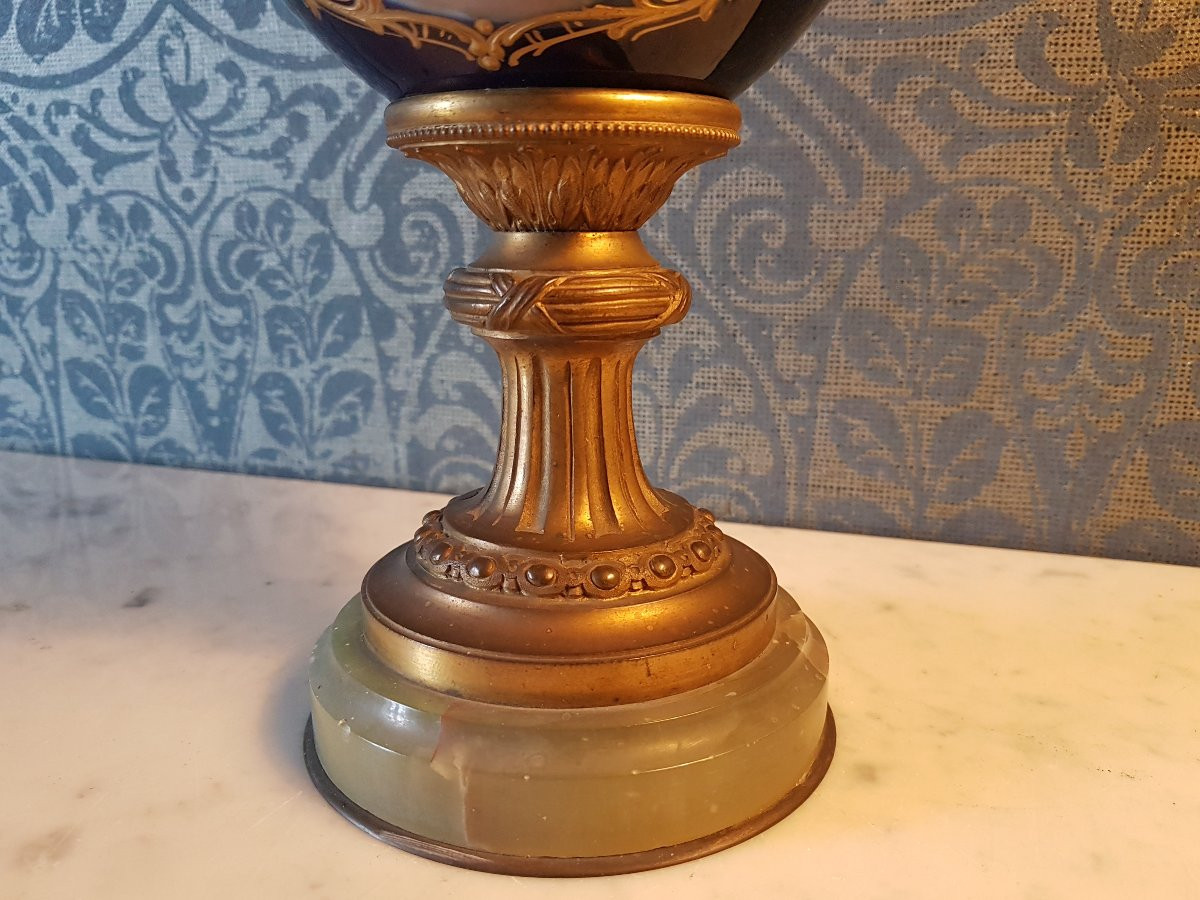 Large Bronze And Sevres Porcelain Vase. 19th Century. -photo-1