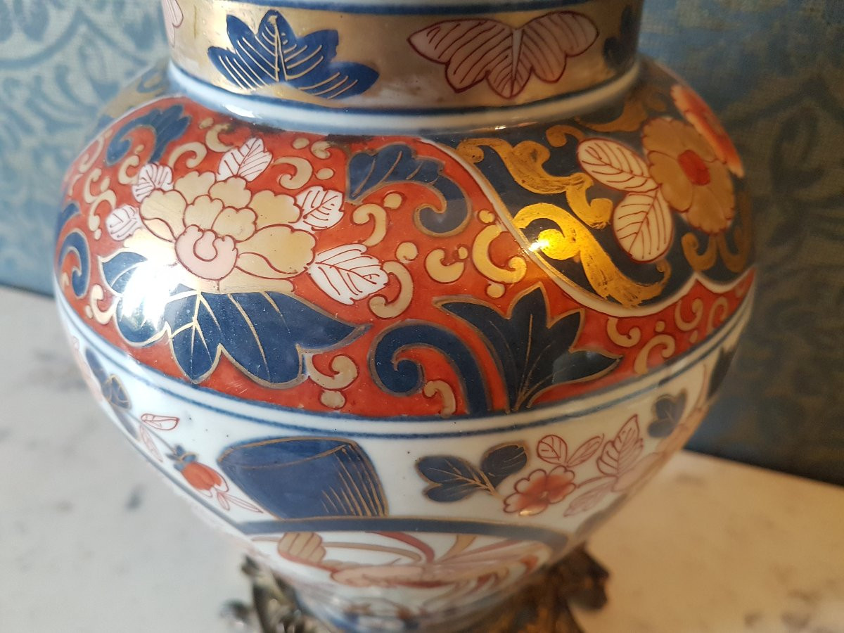 Imari Vase Lamp - Japan. 19th Century. -photo-1