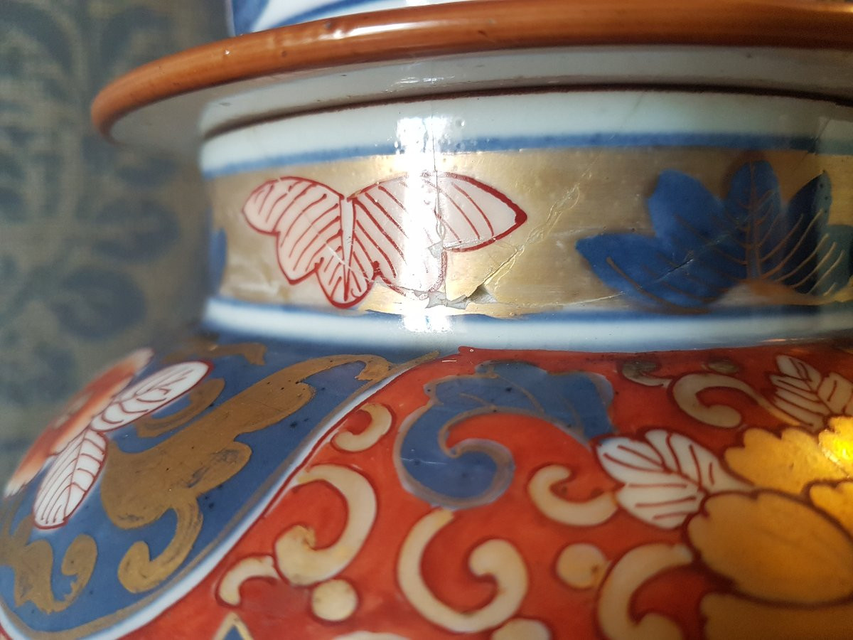 Imari Vase Lamp - Japan. 19th Century. -photo-5