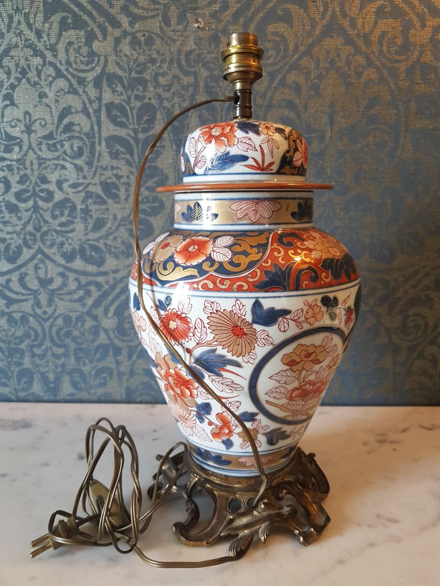 Imari Vase Lamp - Japan. 19th Century. -photo-6