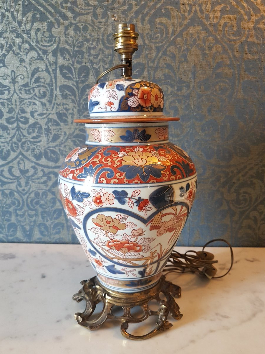 Imari Vase Lamp - Japan. 19th Century. -photo-8