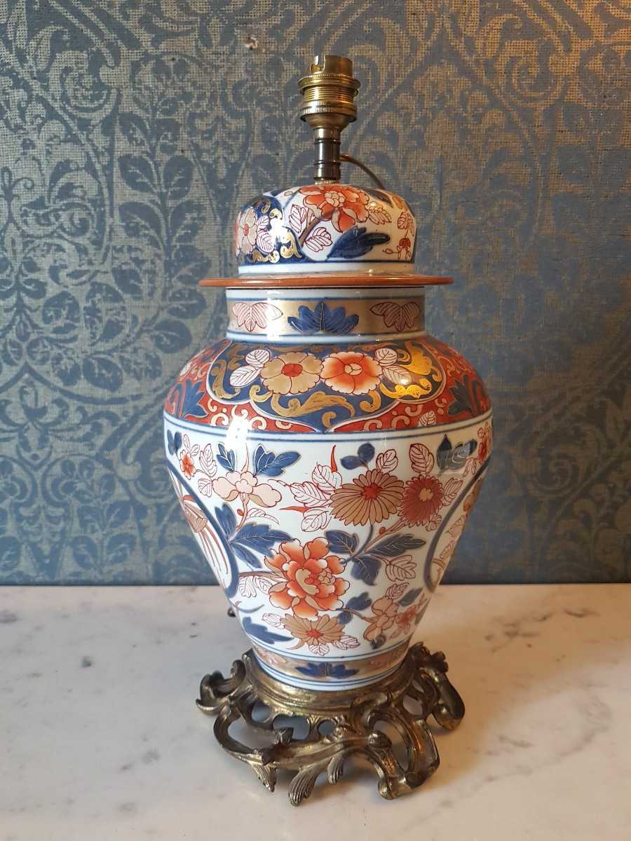 Imari Vase Lamp - Japan. 19th Century. 