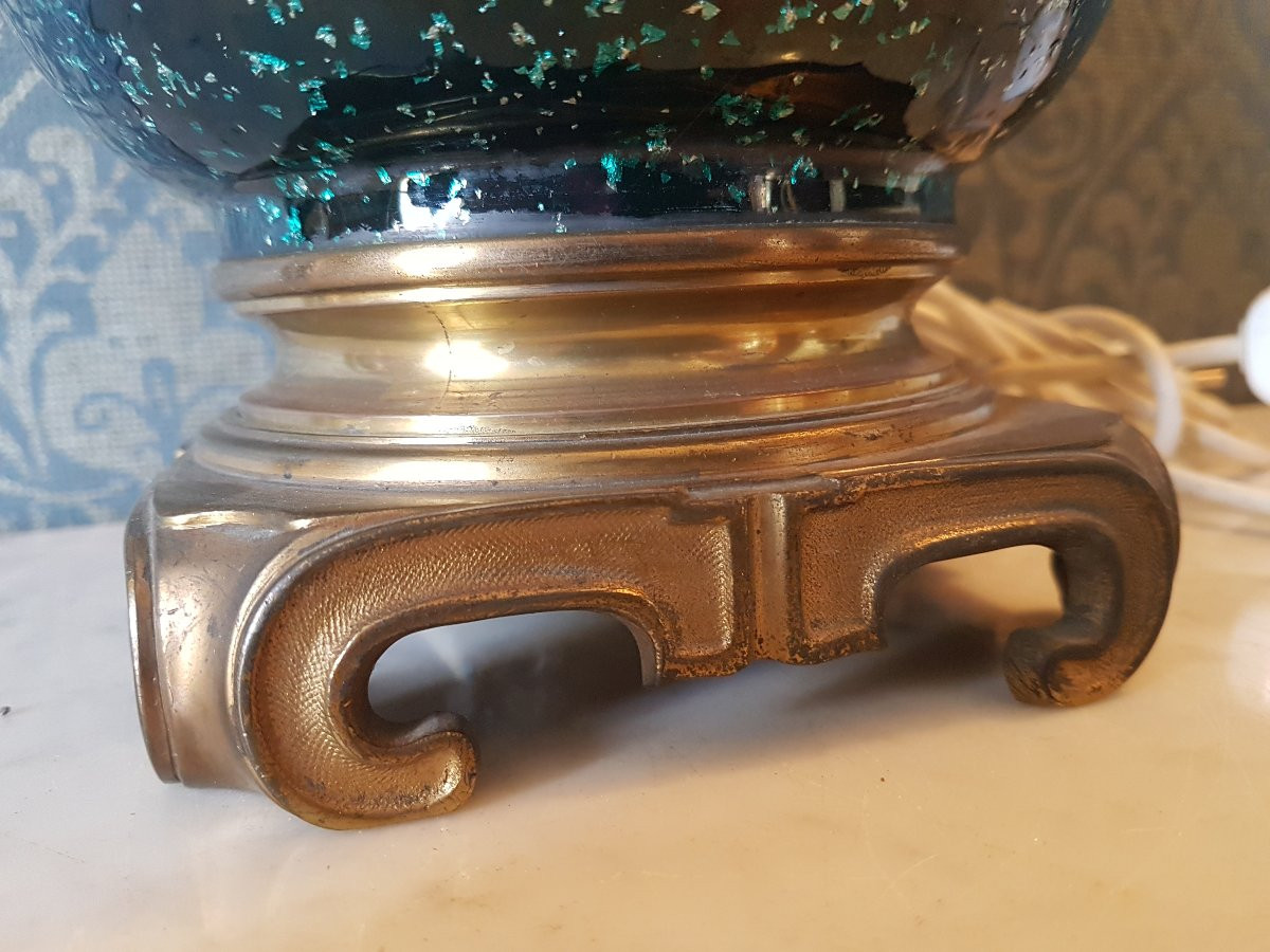 Lampe  chinoiserie  electrifie. 19eme. -photo-2